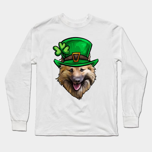 St Patricks Day Icelandic Sheepdog Long Sleeve T-Shirt by whyitsme